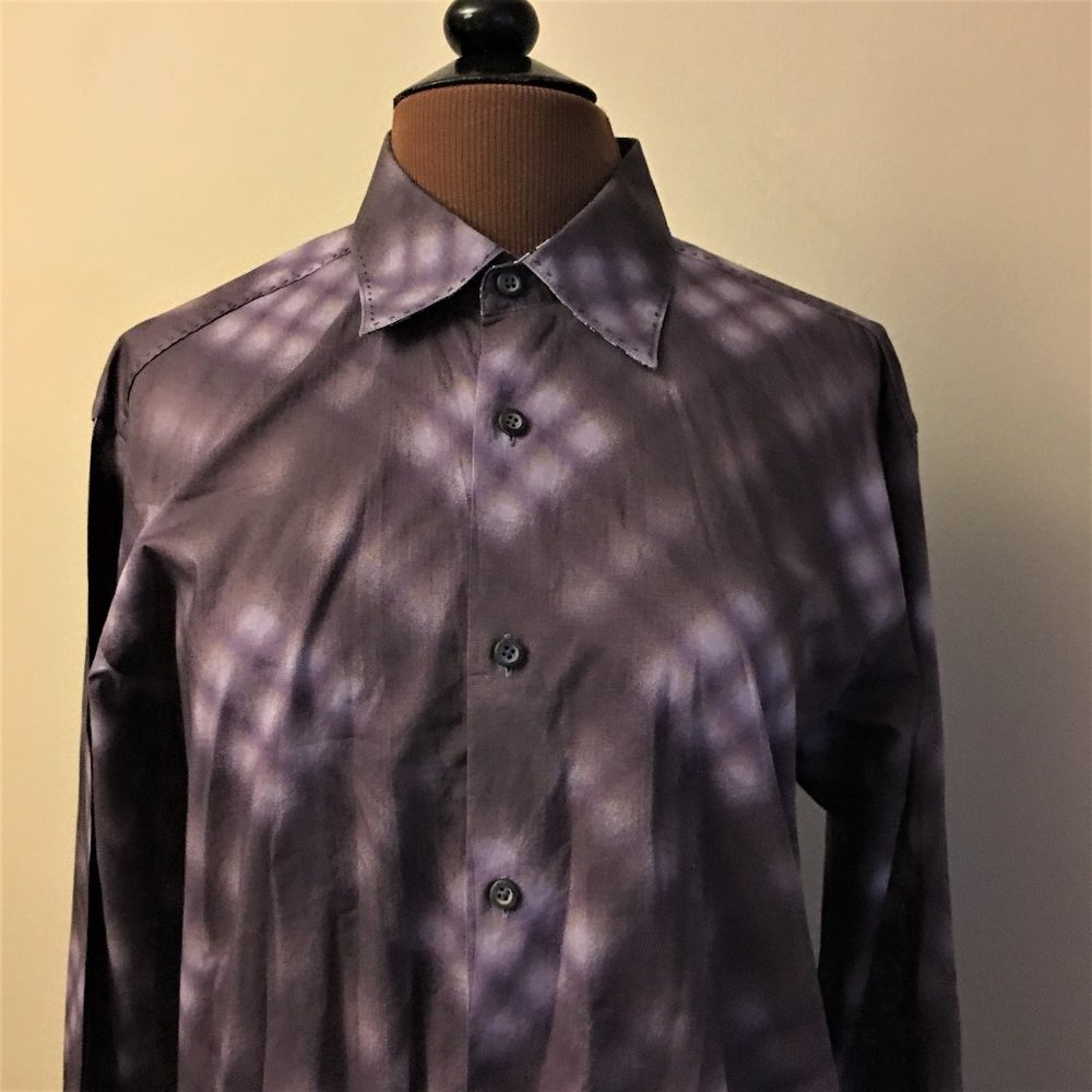Bugatchi Spread Collar Cotton Button Front Shirt - image 7